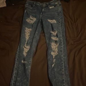 Distressed jeans